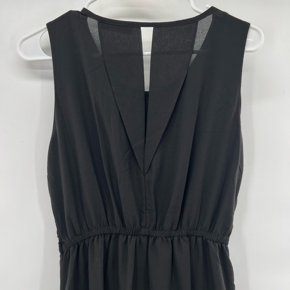 Patricia Luca black sleeveless hi low dress with cinched waist size M - Picture 6 of 11
